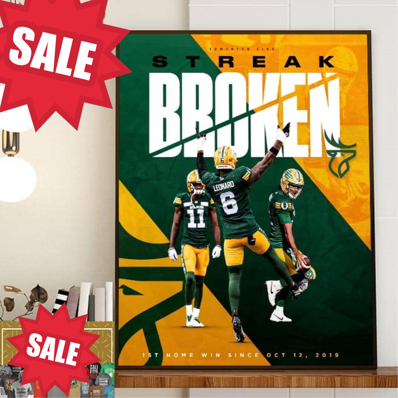 Edmonton Elks Streak Broken 1st Home Win Since Oct 12th 2019 Home Decor Poster Canvas.jpg