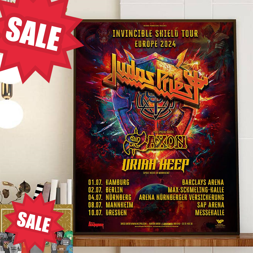 Judas Priest Invincible Shield Tour Europe 2024 on July 2024 Home Decor Poster Canvas.jpg
