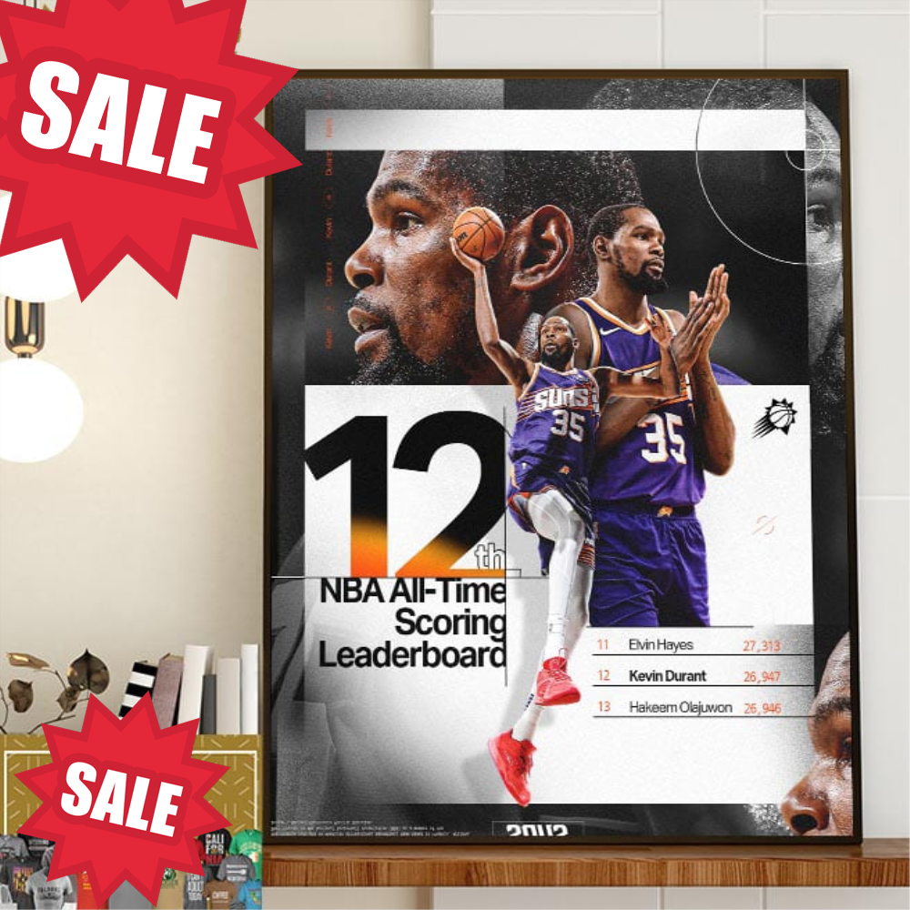 Congrats Kevin Durant For The 12th NBA All-Time Scoring Leaderboard Home Decor Poster Canvas.jpg