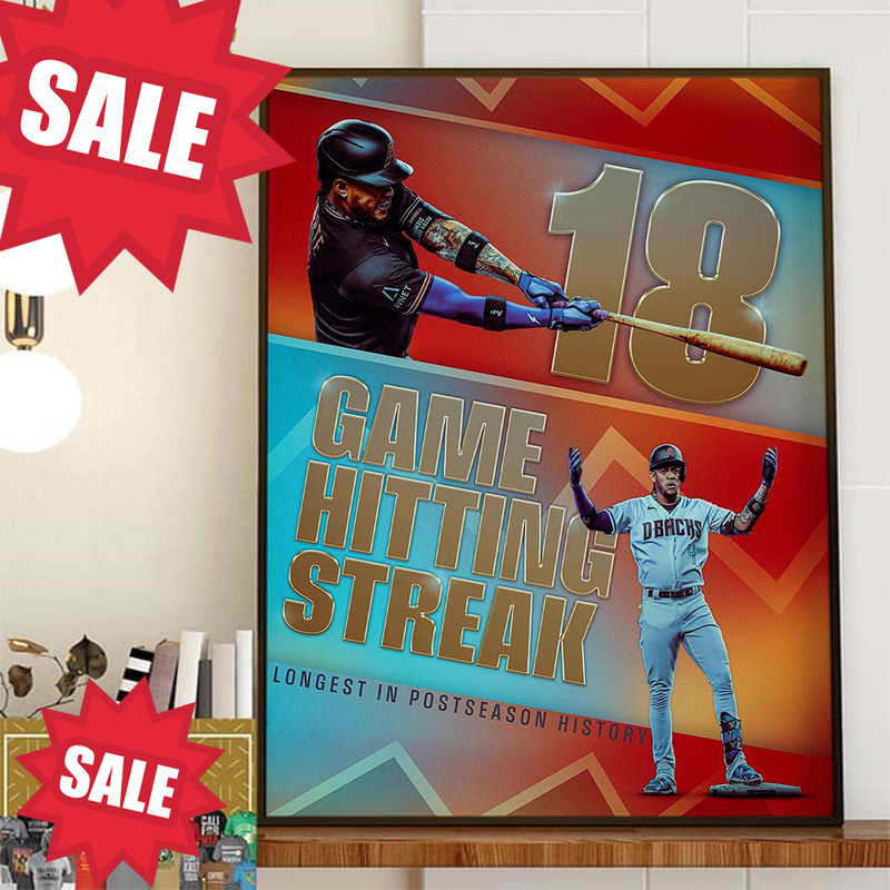 Ketel Marte Is The Longest Hitting Streak In MLB Postseason History Home Decor Poster Canvas.jpg