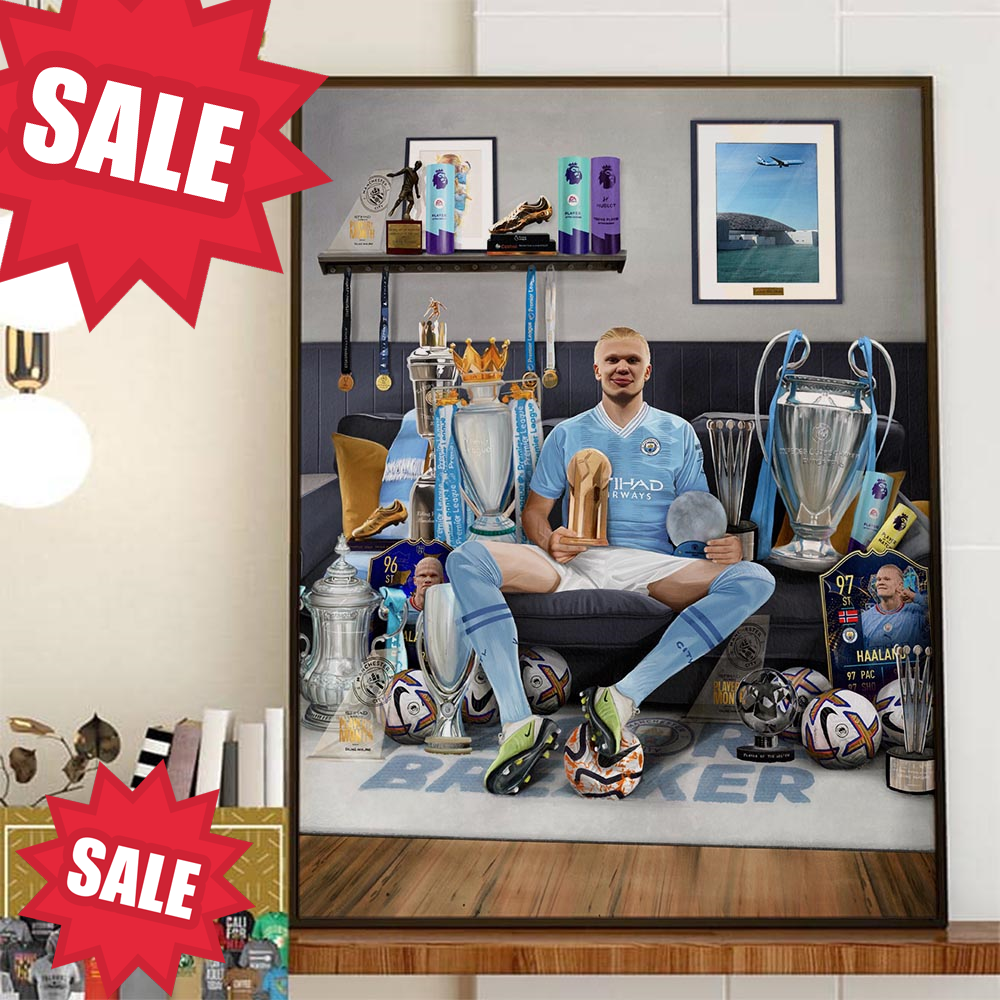 Congratulations to Erling Haaland is The 2023 Gerd Muller Trophy Winner Home Decor Poster Canvas.jpg