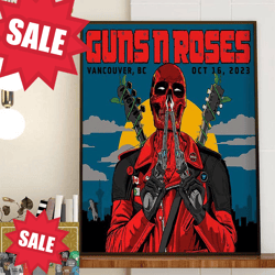 guns n roses show at delta center salt lake city utah october 24th 2023 home decor poster canvas