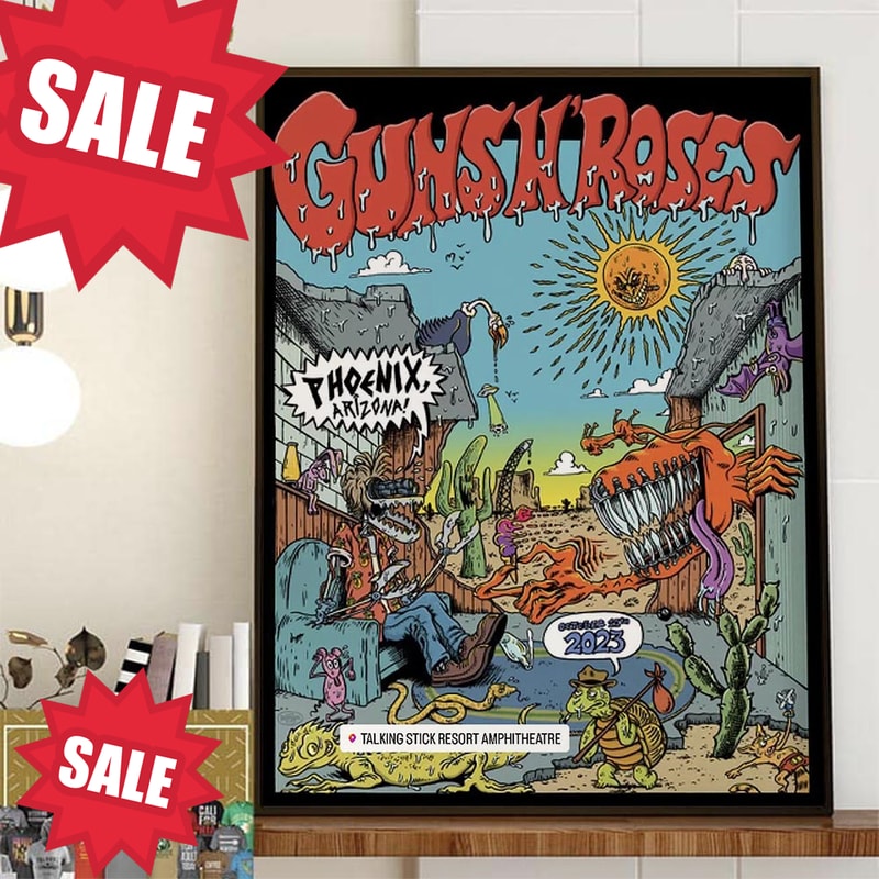 Guns N Roses Show at Talking Stick Resort Amphitheatre Phoenix Arizona October 11th 2023 Home Decor Poster Canvas.jpg