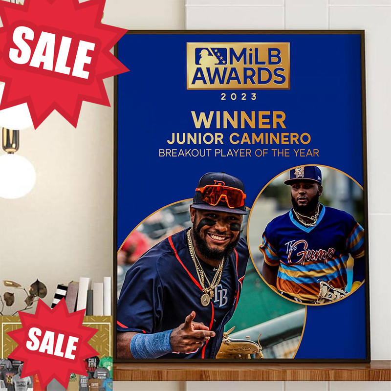2023 Minor League Baseball Awards Junior Caminero Is The Breakout Player Of The Year Winner Home Decor Poster Canvas.jpg