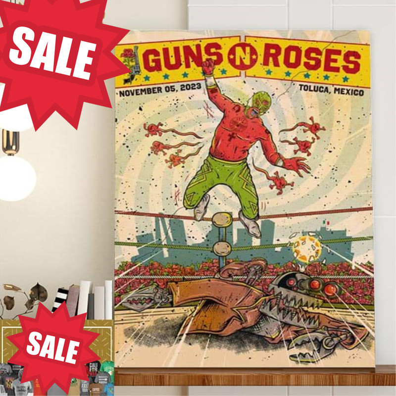 Guns N Roses The Last Show Of The World Tour Hell And Heaven Fest Toluca MX November 5th 2023 Home Decor Poster Canvas.jpg