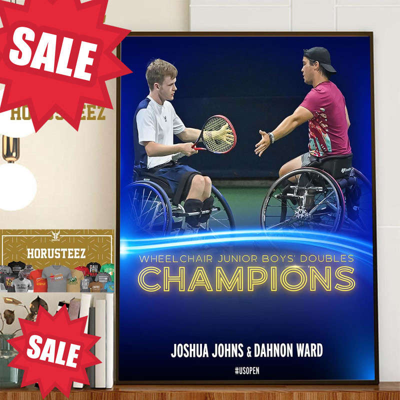 Joshua Johns And Dahnon Ward Are The Wheelchair Junior Boys Doubles Champions At US Open 2023 Home Decor Poster Canvas.jpg