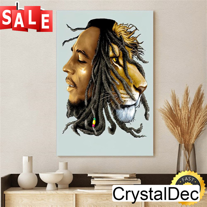 Bob Marley Men's Lion Poster Canvas.jpg