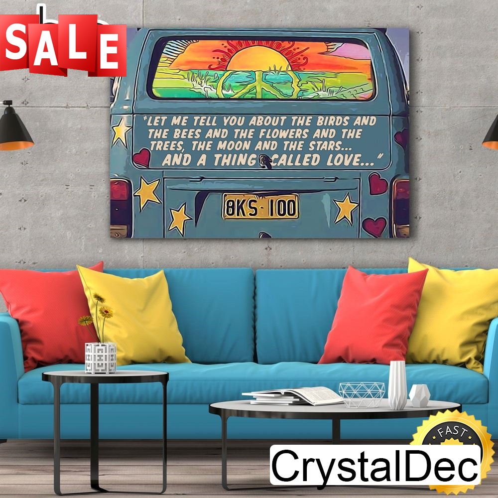 Hippie Lovely Back Vans Hippie Poster Canvas.jpg