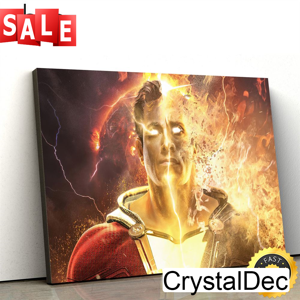 Shazam Vs Black Adam Wallpaper Poster Canvas.jpg
