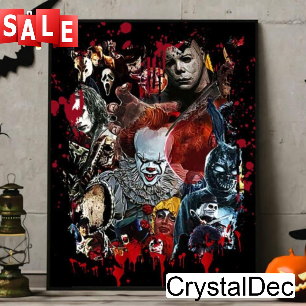 Halloween Characters Horror Friend Poster Canvas.jpg