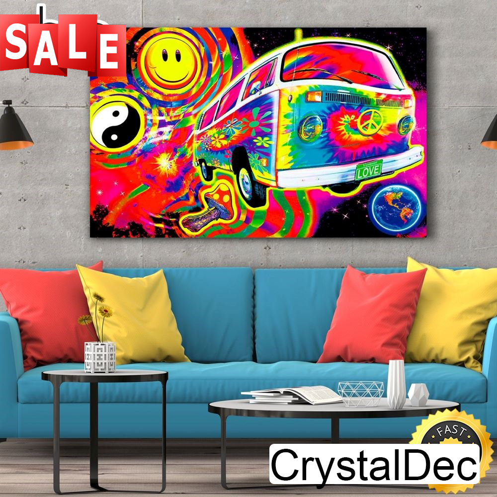 Hippie Magic Bus Hippie Van Hippie Poster Canvas.jpg