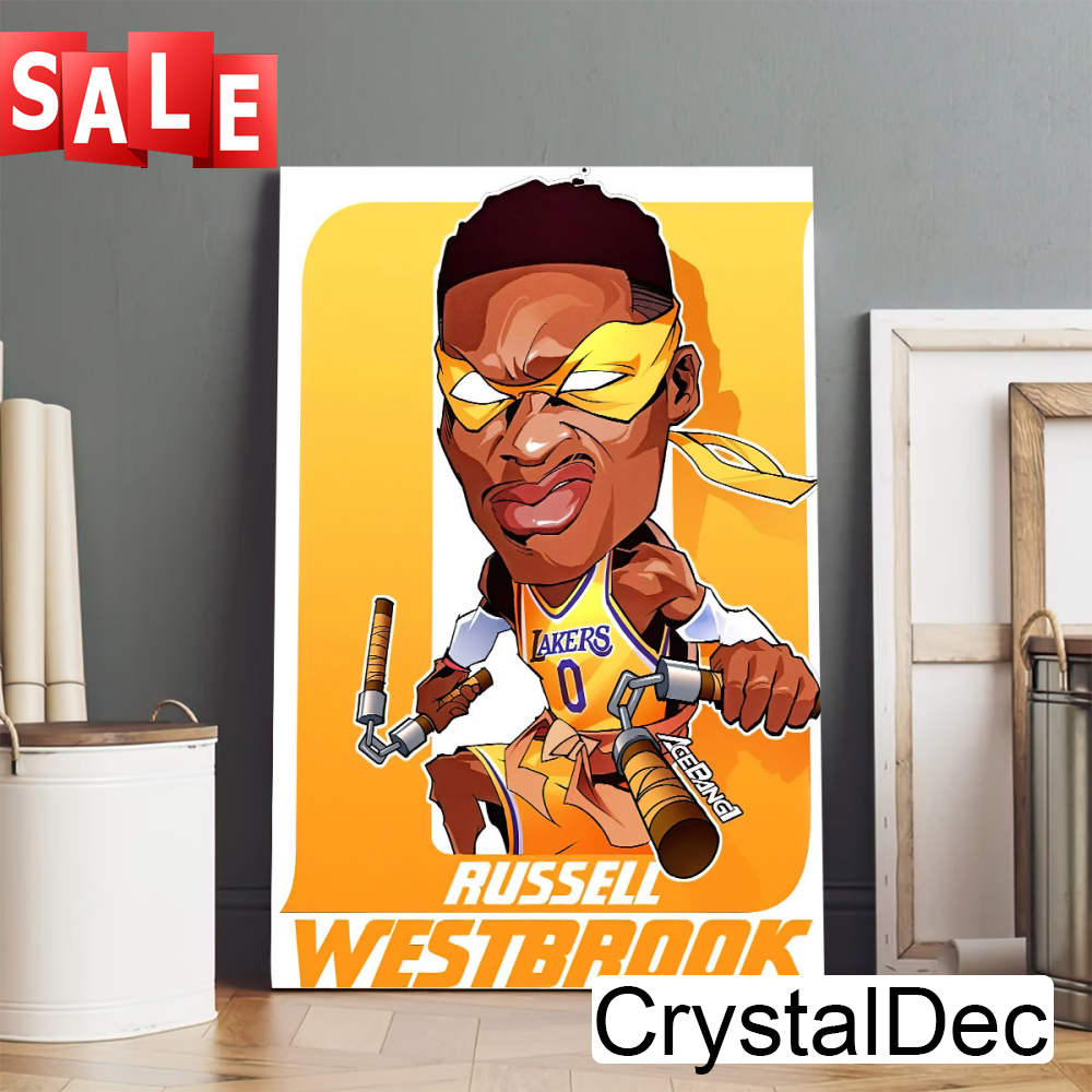 Russell Westbrook Amazing Art Lakers Poster Canvas.jpg