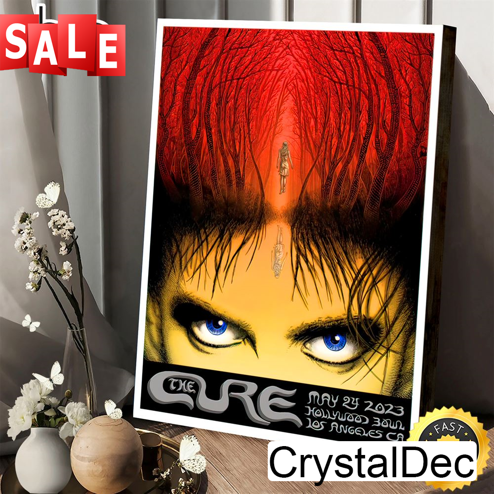 The Cure Los Angeles May 24 Tour 2023 Poster Canvas.jpg
