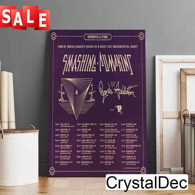 The Smashing Pumpkins Tour 2022 Dates Poster Canvas.jpg
