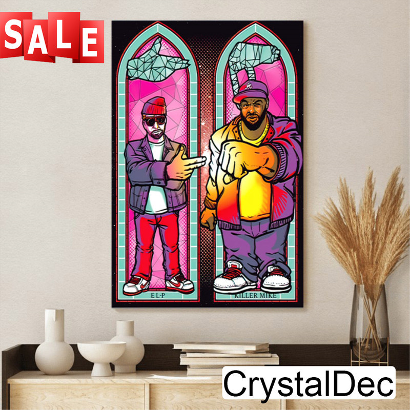 Run The Jewels RTJ Stained Glass Print Canvas Poster.jpg