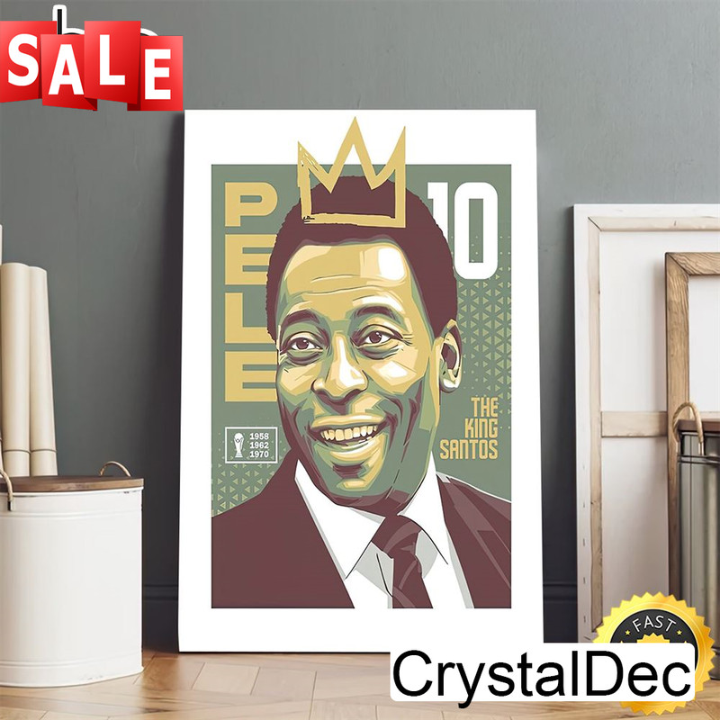 Brazil Pele Captain & Football Legend Poster Canvas.jpg