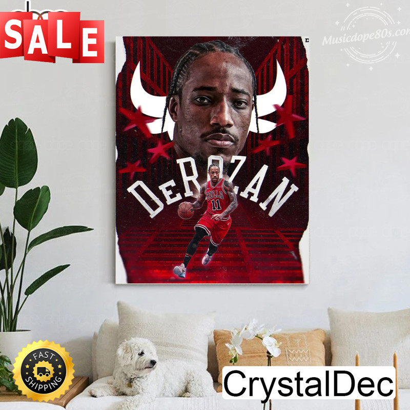 Chicago Bulls Demar Derozan Wallpapers Painting Canvas.png