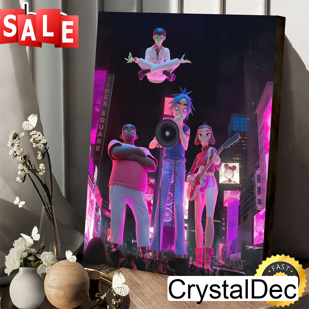 Gorillaz Keep Running On Cracker Island Canvas Poster.jpg