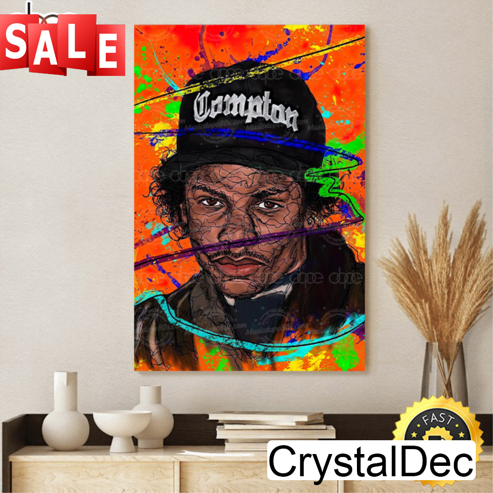 Eazy E Straight Outta Compton 90s Hip-hop Poster Canvas.jpg