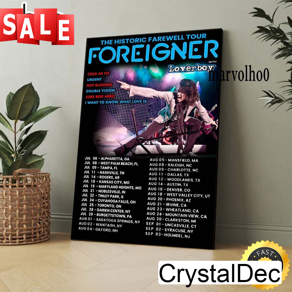 Foreigner The Historic Farewell Tour 2023 Poster Canvas.jpg