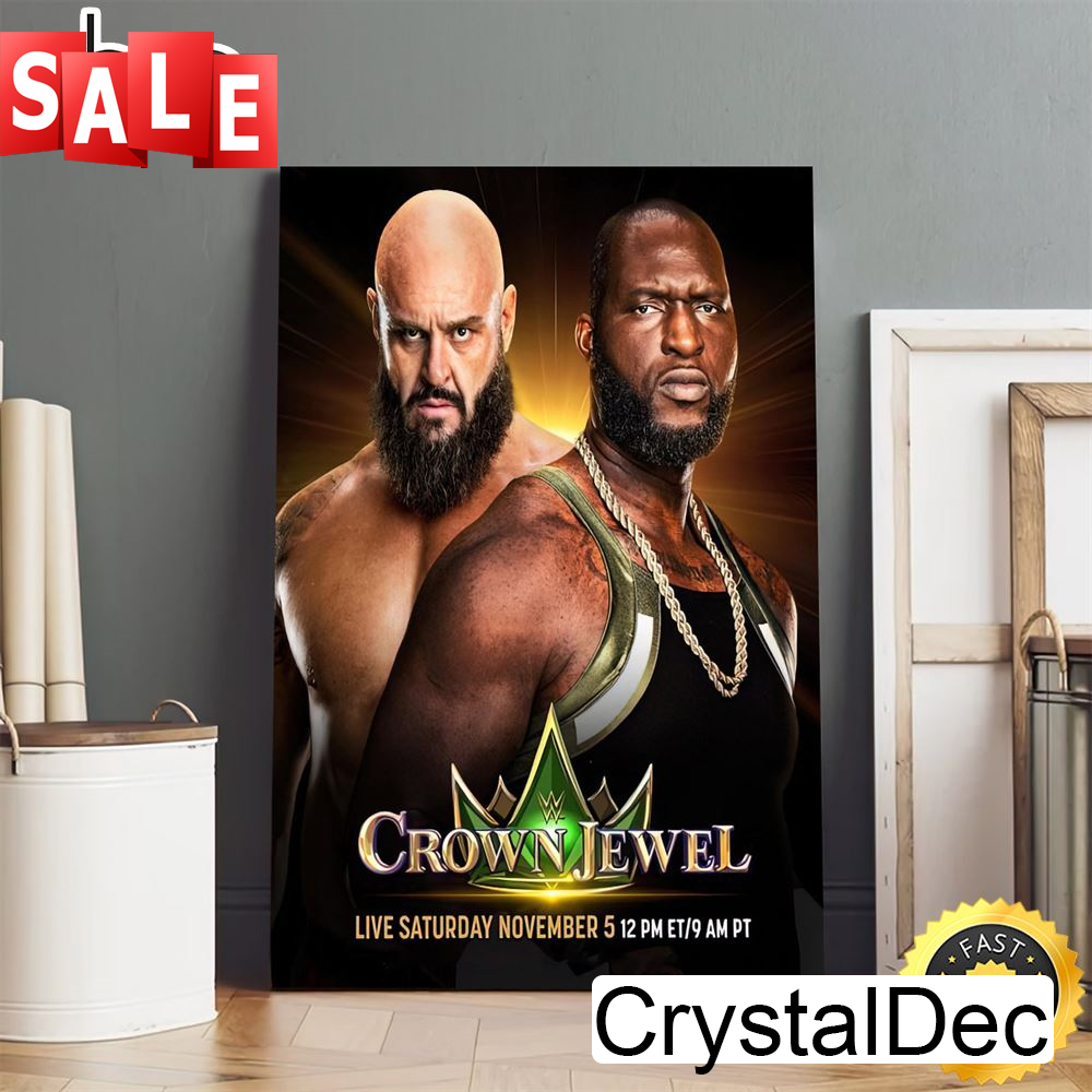 WWE Crown Jewel November 5 Giants Collide Poster Canvas.jpg