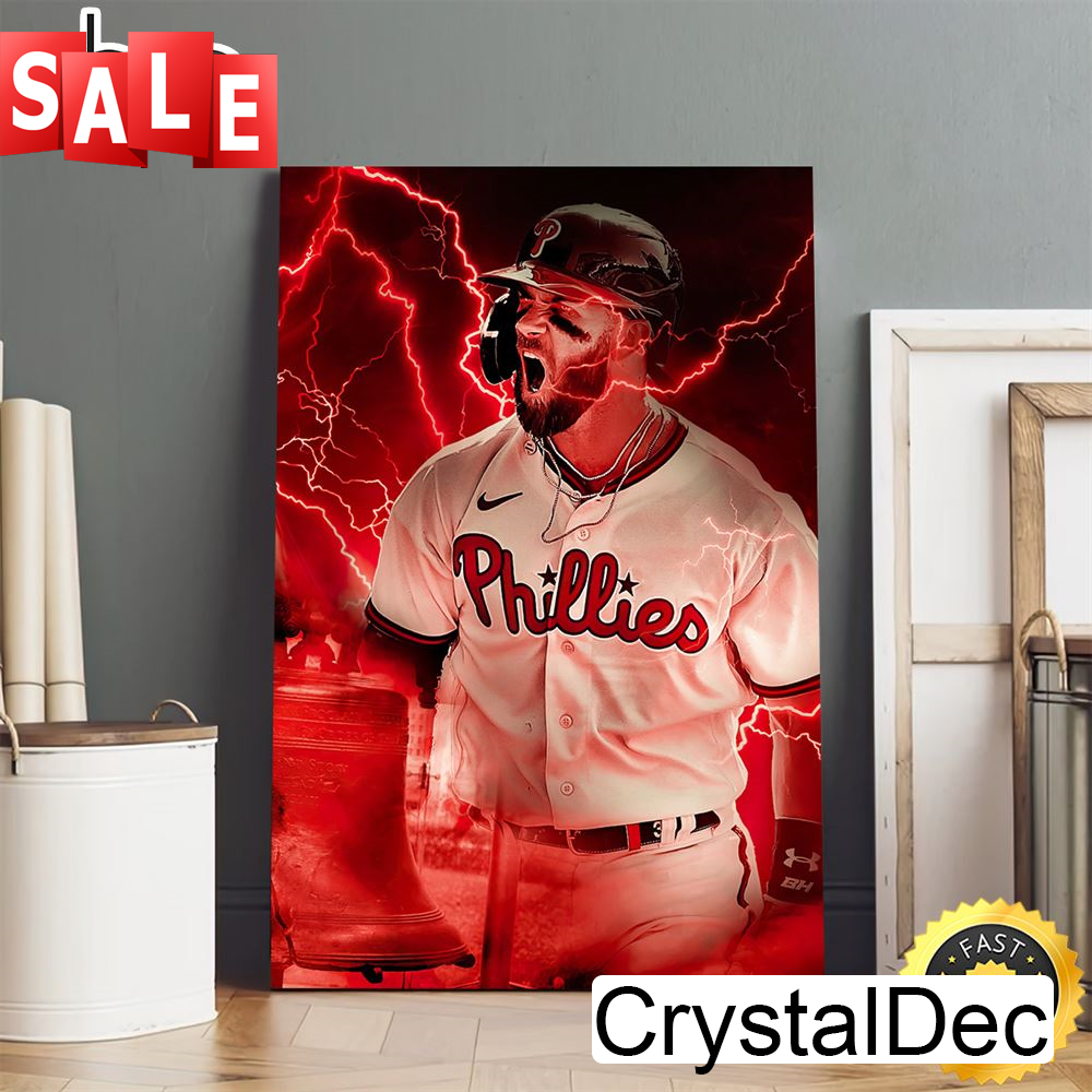 Bryce Harper MLB Postseason 2022 Poster Wallpaper Canvas.jpg