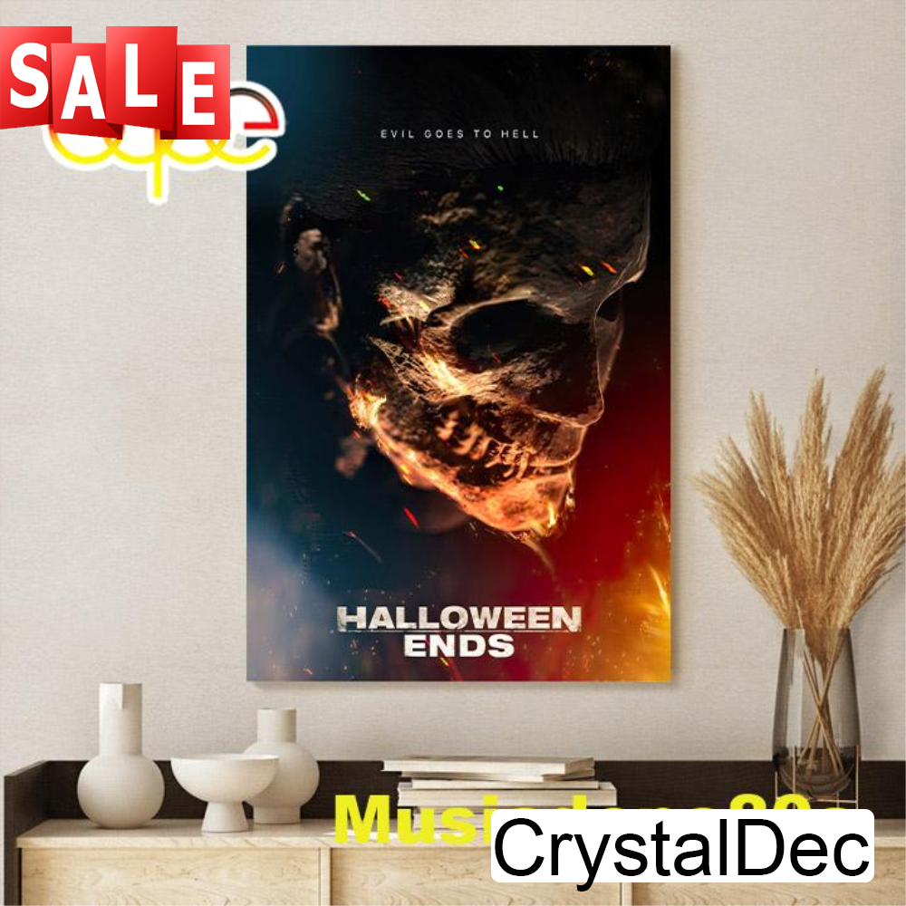 Evil Goes To Hell Halloween Ends Movie 2022 Canvas Poster.jpg