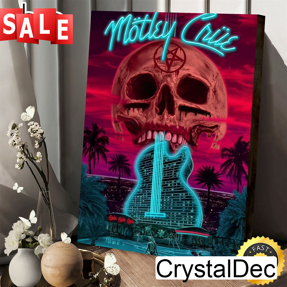 Motley Crue Hollywood FL March 12 Tour 2023 Poster Canvas.jpg