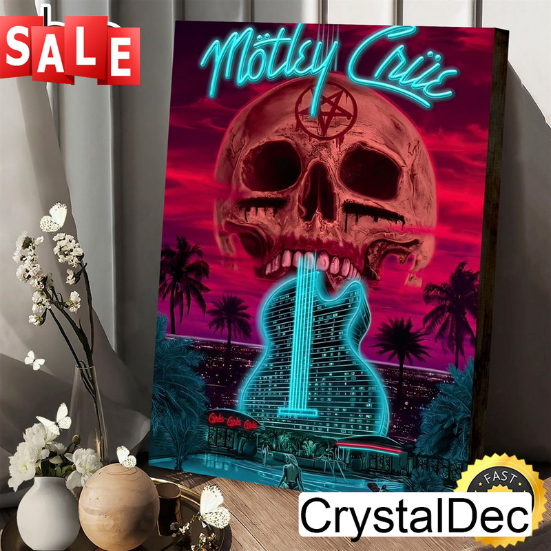 Motley Crue Hollywood FL March 12 Tour 2023 Poster Canvas.jpg