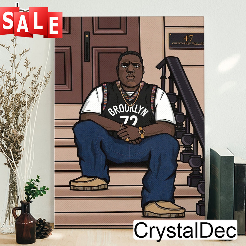 Gangsta Rap Notorious Biggie Epic Monochrome Poster Canvas.jpg