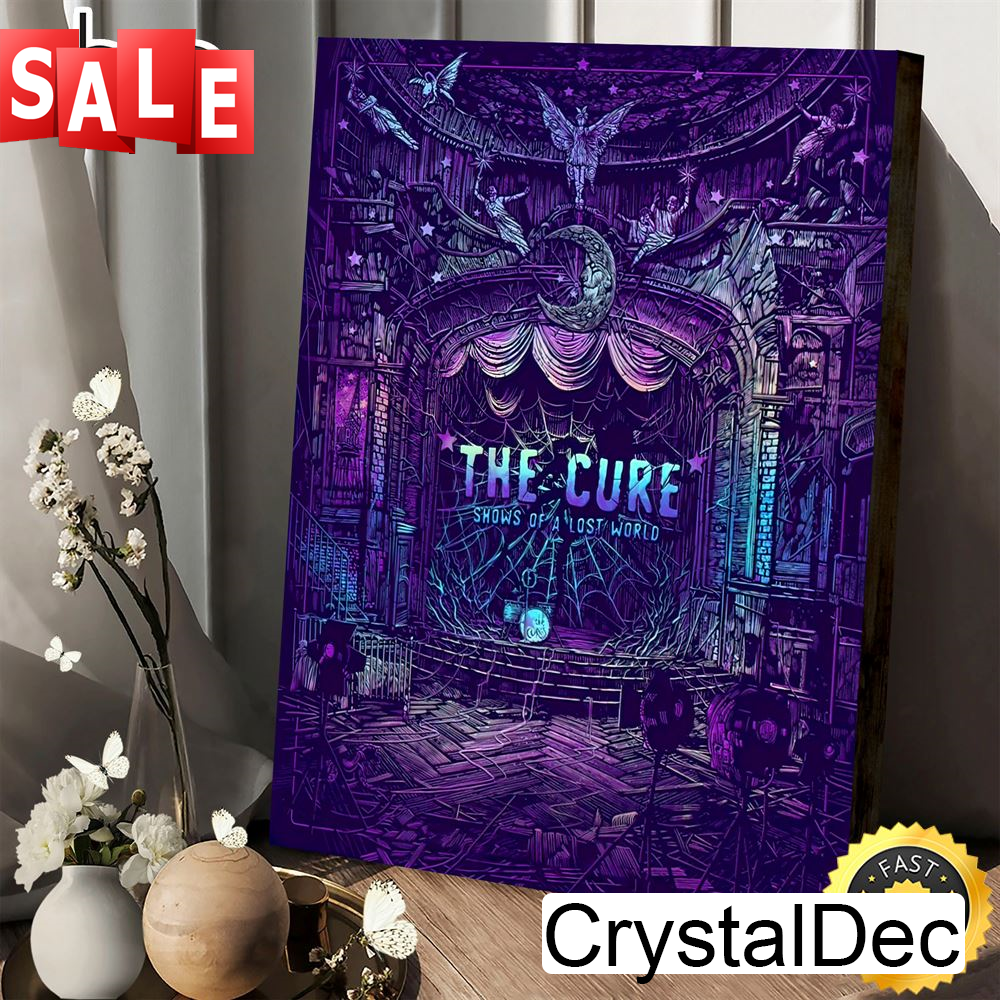 The Cure Boston June 18 Tour 2023 Rainbow Foi Canvas Poster.jpg