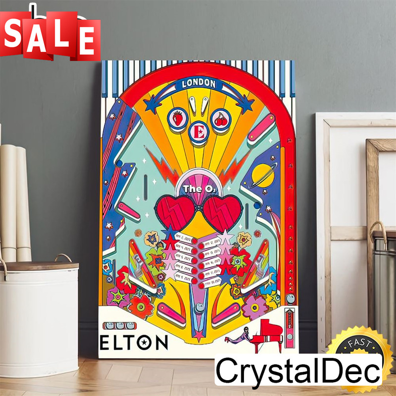 Elton John Farewell Yellow Brick Road Tour 2023 London at The O2 Poster Canvas.jpg