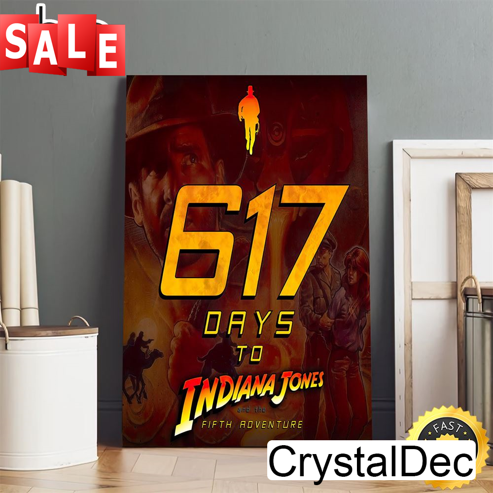Indiana Jones And The Dial Of Destiny Vintage 2023 June 30 Movie Poster Canvas.jpg