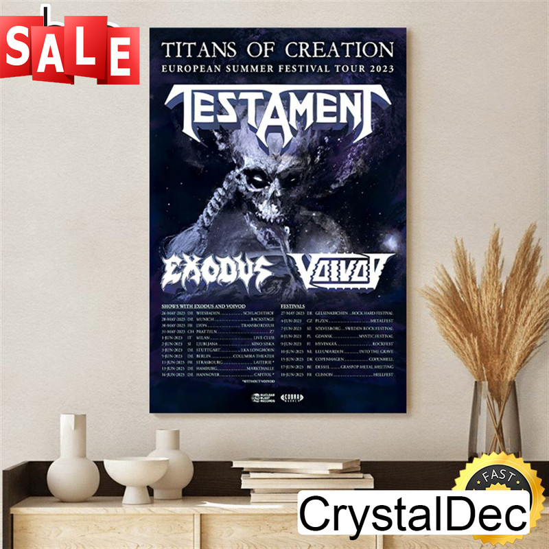 Testament Announce European Tour With Exodus In May & June 2023 Poster Canvas.jpg