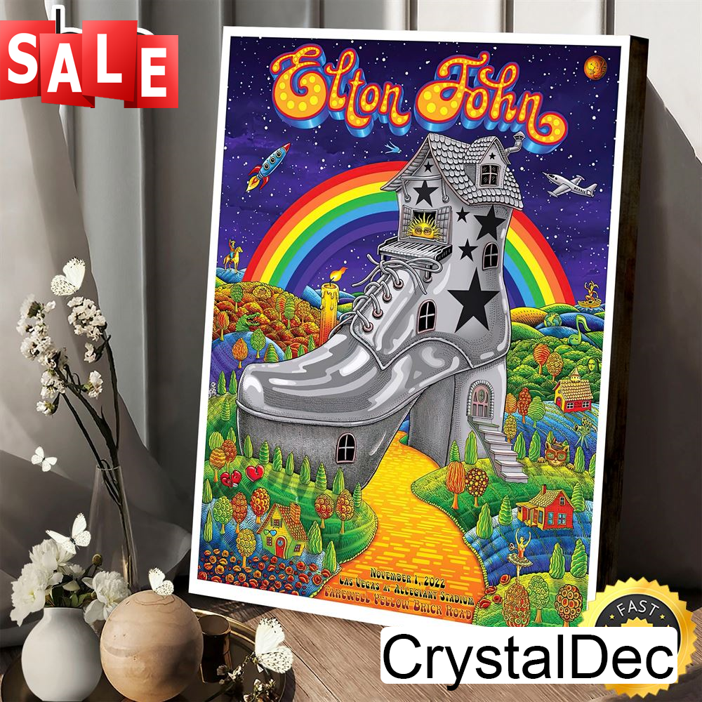 Elton John Farewell Yellow Brick Road Tour 2022 November 1 Las Vegas Poster Canvas.jpg