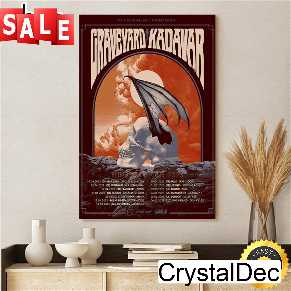 Graveyard - Announce Eu & Uk Co-headline Tour With Kadavar For 2023 Poster Canvas.jpg