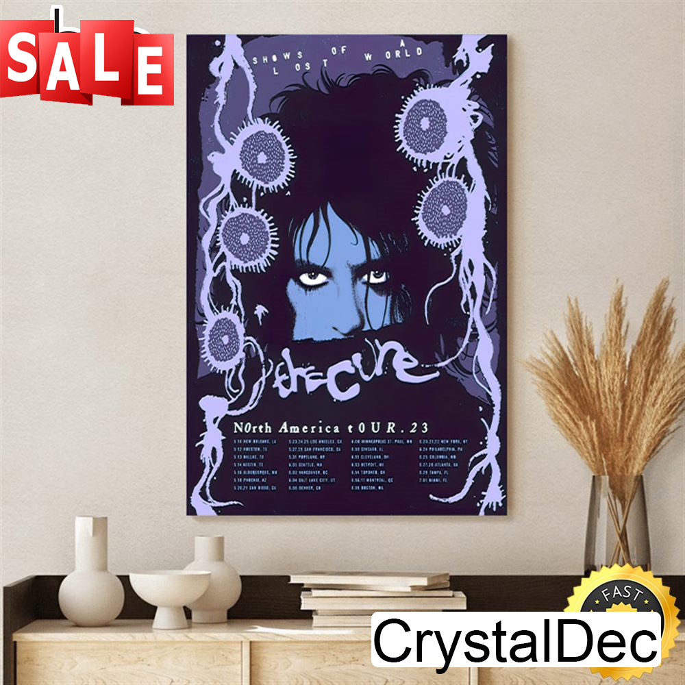 The Cure Shows Of A Lost World Tour 2023 Poster Dusk - Melrose Colorway Poster Canvas.jpg