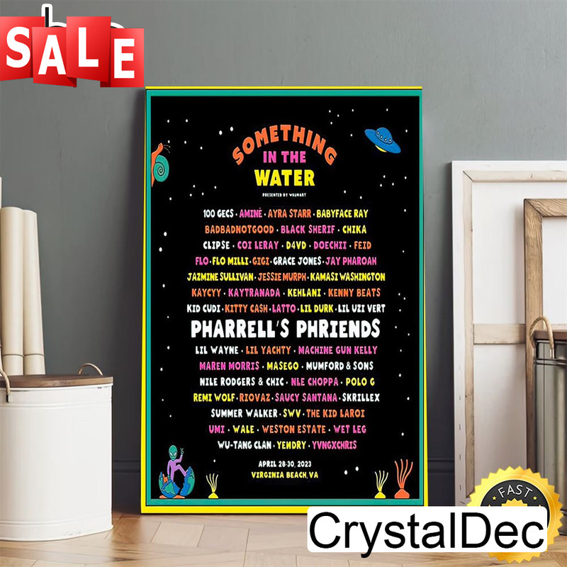 Wutang Clan & Nas N.Y State Of Mind Tour 2023 Something In The Water Poster Canvas.jpg