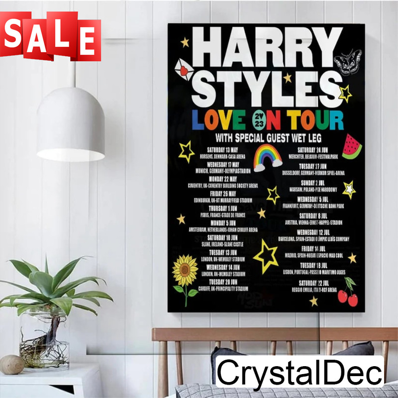 Harry Styles Love On Tour 2023 World Tour Music 2023 Unisex Gift For Fan Poster Canvas.jpg