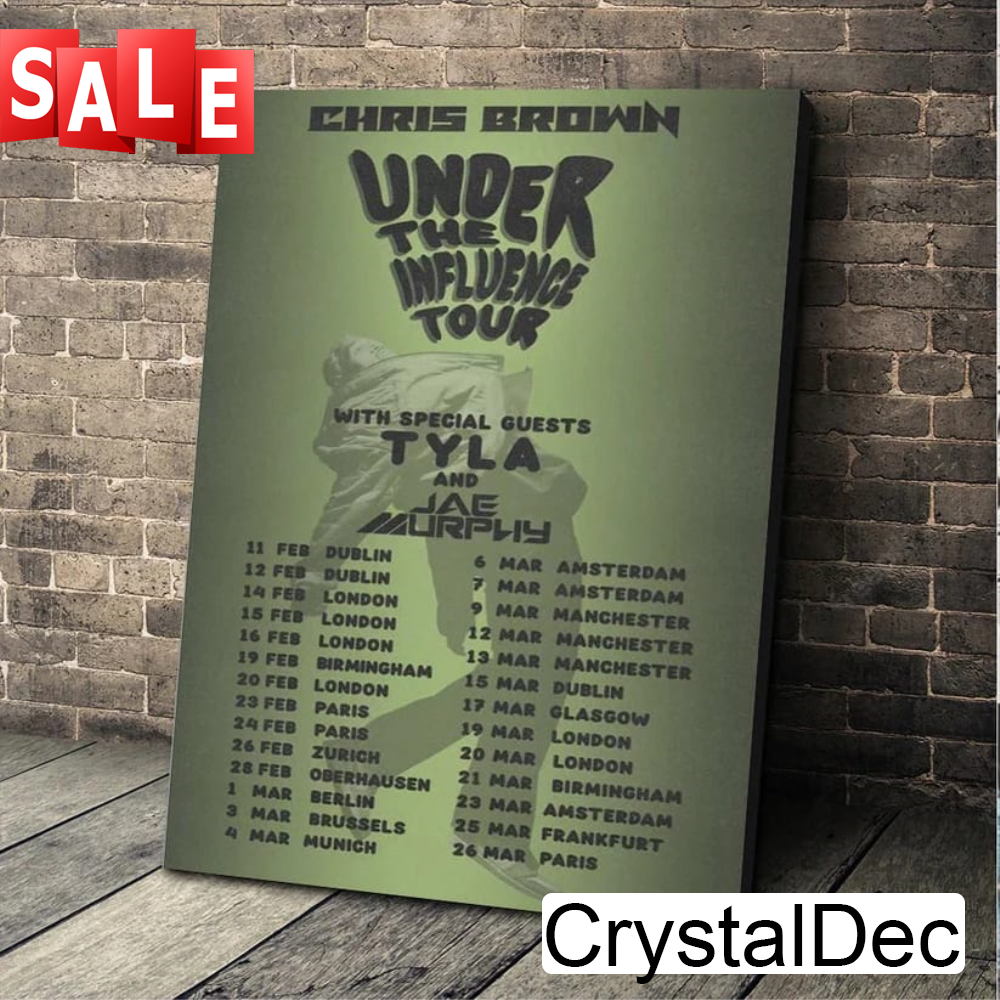 Chris Brown Under The Influence World Tour Music 2023 Unisex Gift For Fan Poster Canvas.jpg
