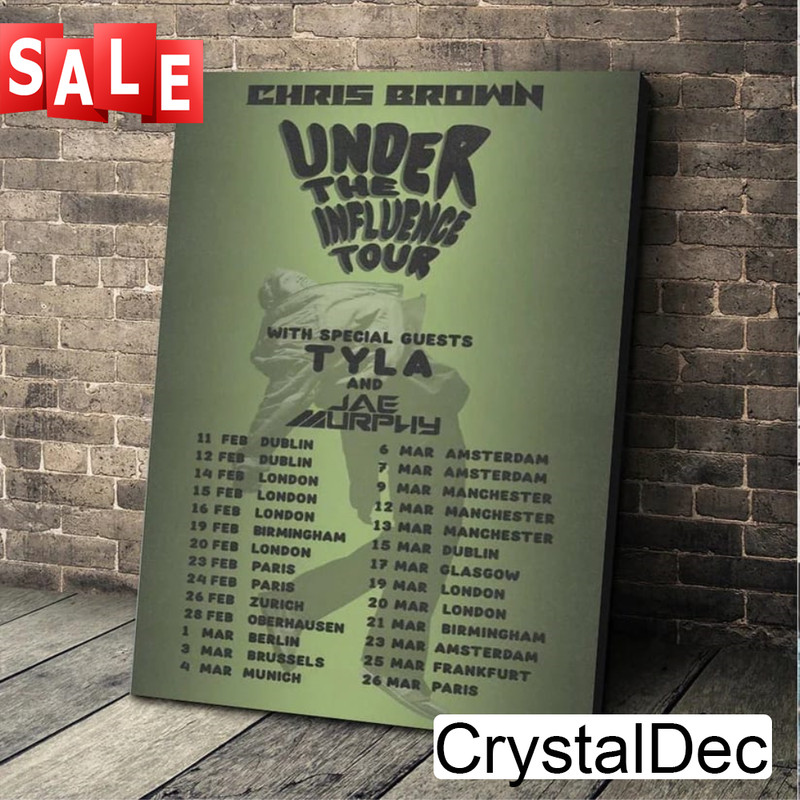 Chris Brown Under The Influence World Tour Music 2023 Unisex Gift For Fan Poster Canvas.jpg