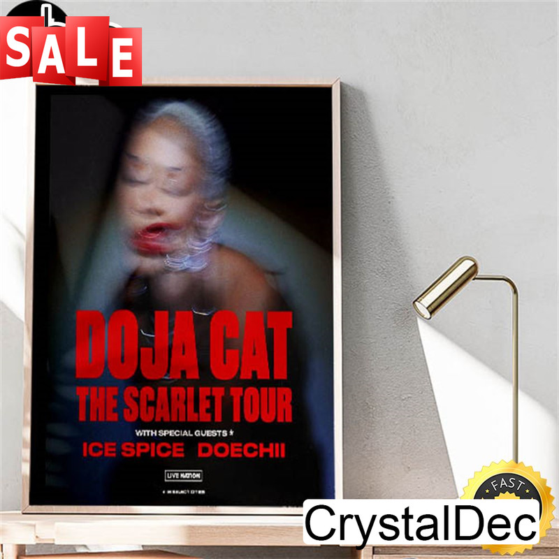 Doja Cat The Scarlet Tour With Ice Spice And Doechii Fan Gifts Home Decor Poster Canvas.jpg