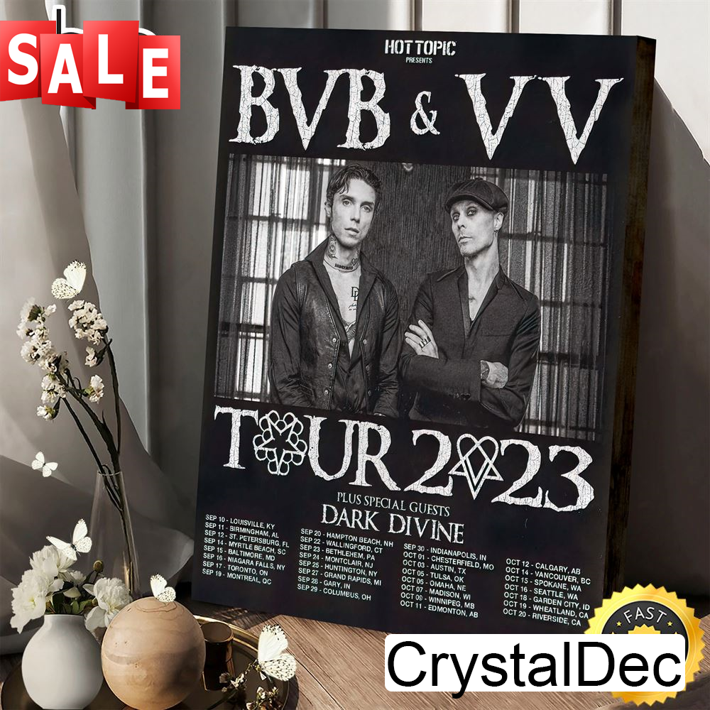 Black Veil Brides & Ville Valo Co-headline Fall Tour Of U.s. & Canada Poster Canvas.jpg