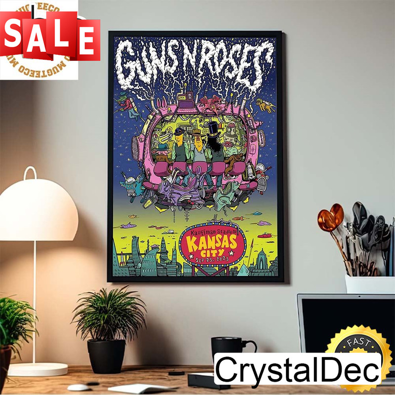 Guns N Roses Kansas City Show At Kauffman Stadium on Sep 23 2023 Home Decor Poster Canvas.jpg