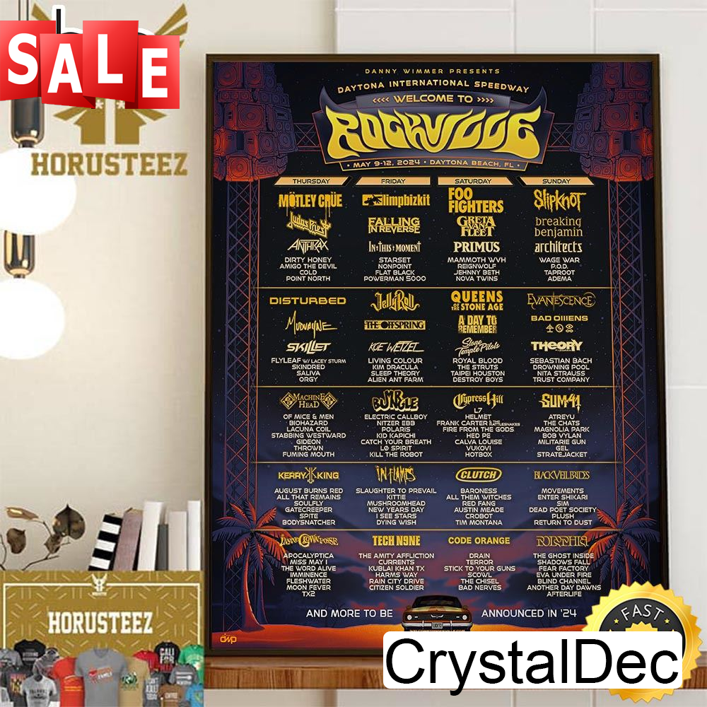 Foo Fighters At Welcome To Rockville May 9 12 2024 Daytona Beach Florida Home Decor Poster.jpg