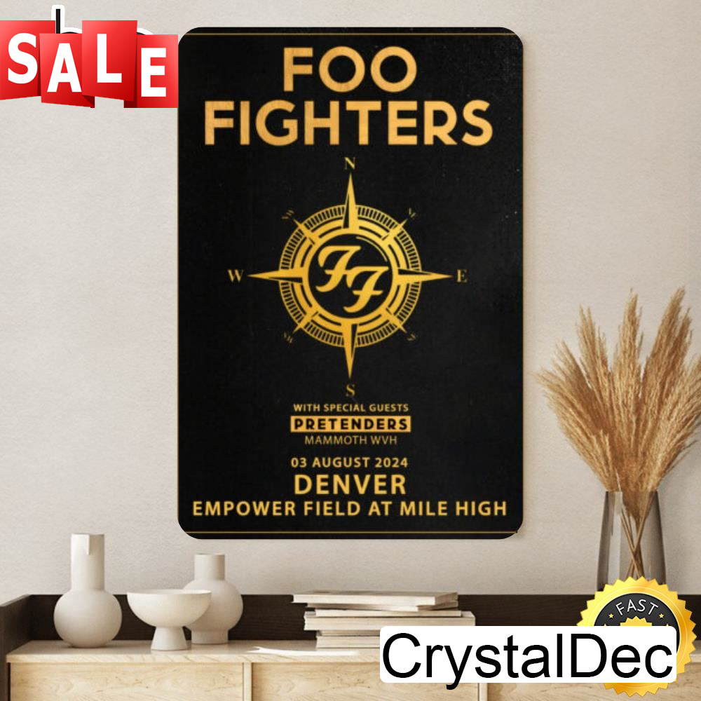 Foo Fighters Everything Or Nothing 2024 North American Stadium Tour Denver, Co Canvas Poster.jpg