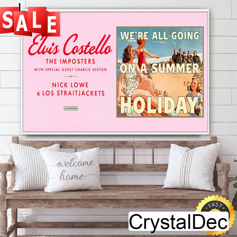 Lvis Costello And The Imposters Summer Holiday Tour Starts On June 7 Tour 2023 Poster Canvas.jpg