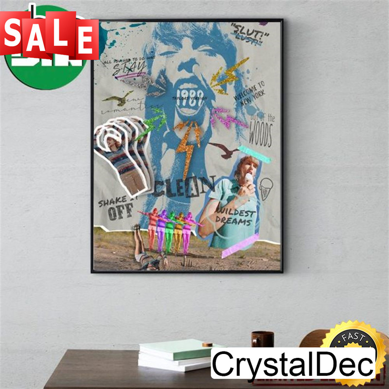 1989 Taylor’s Version Scrapbook Wallpaper Taylor Swift The Eras Tour Home Decor Poster Canvas.jpg