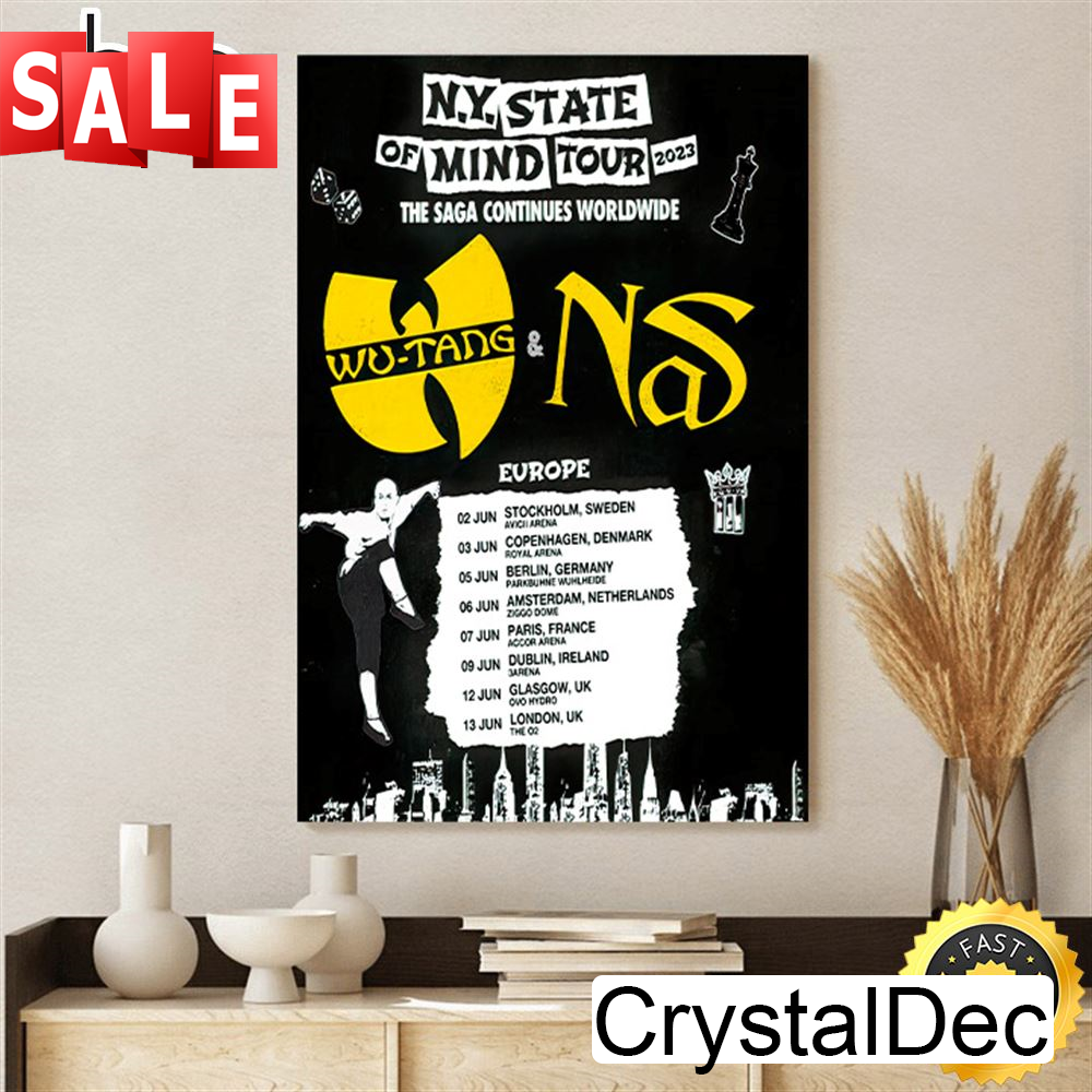 Wutang & Nas N.Y State Of Mind Tour 2023 The Saga Continues Worldwide Europe Poster Canvas.jpg