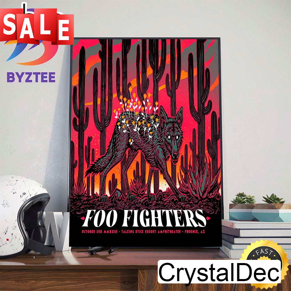 Foo Fighters At Talking Stick Resort Amphitheater Phoenix Az October 3rd 2023 Wall Decor Poster.jpg